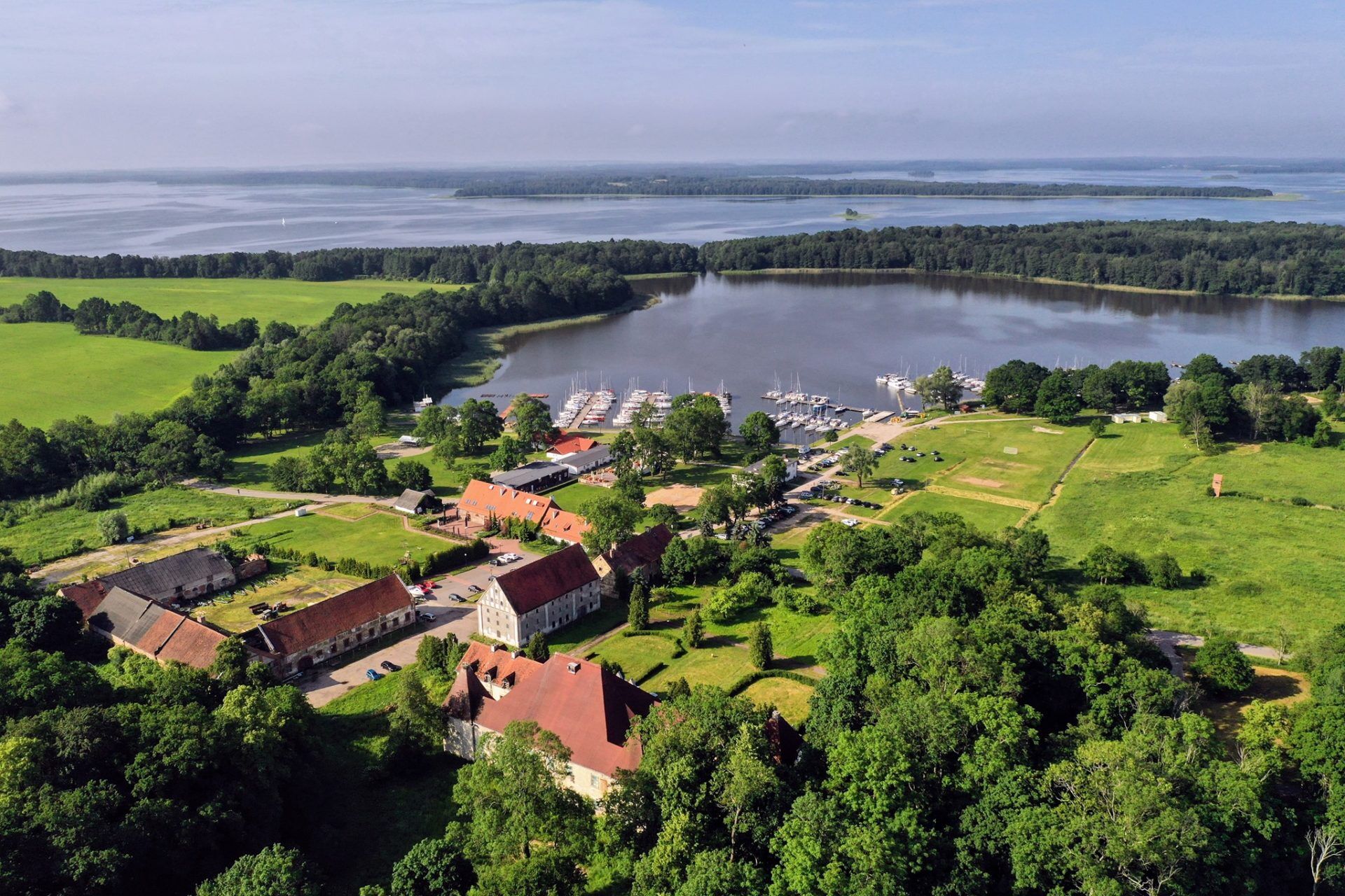 Port Nowy Sztynort z lotu ptaka