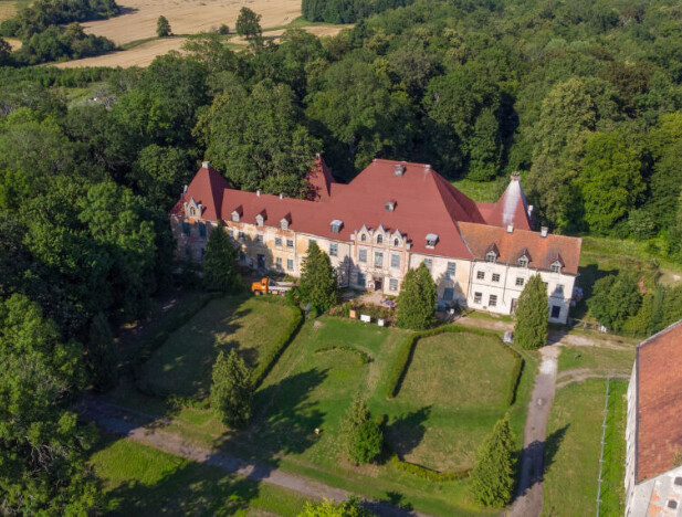 pałac lehndorff z lotu ptaka