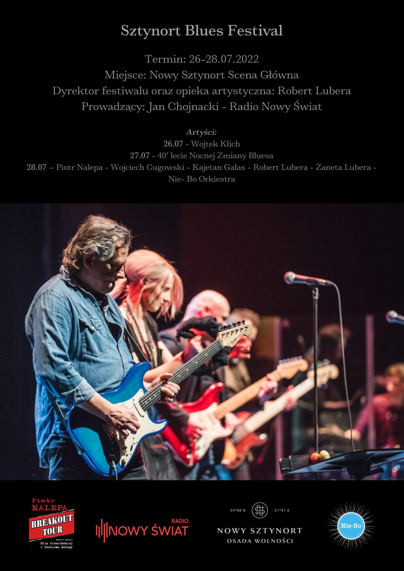 Line Up Sztynort Blues Festival Termin 26-28.07.2022 Miejsce Nowy Sztynort -1